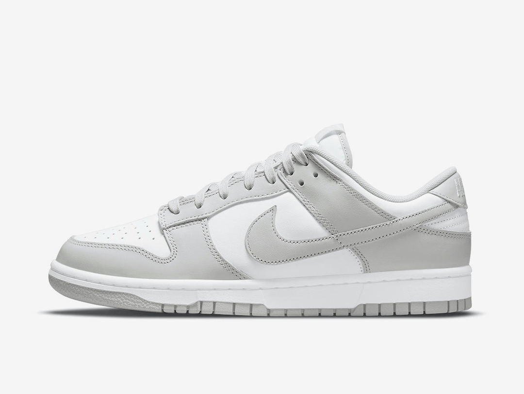 Timeless Nike Dunk sneakers in a classic grey and white colour scheme.