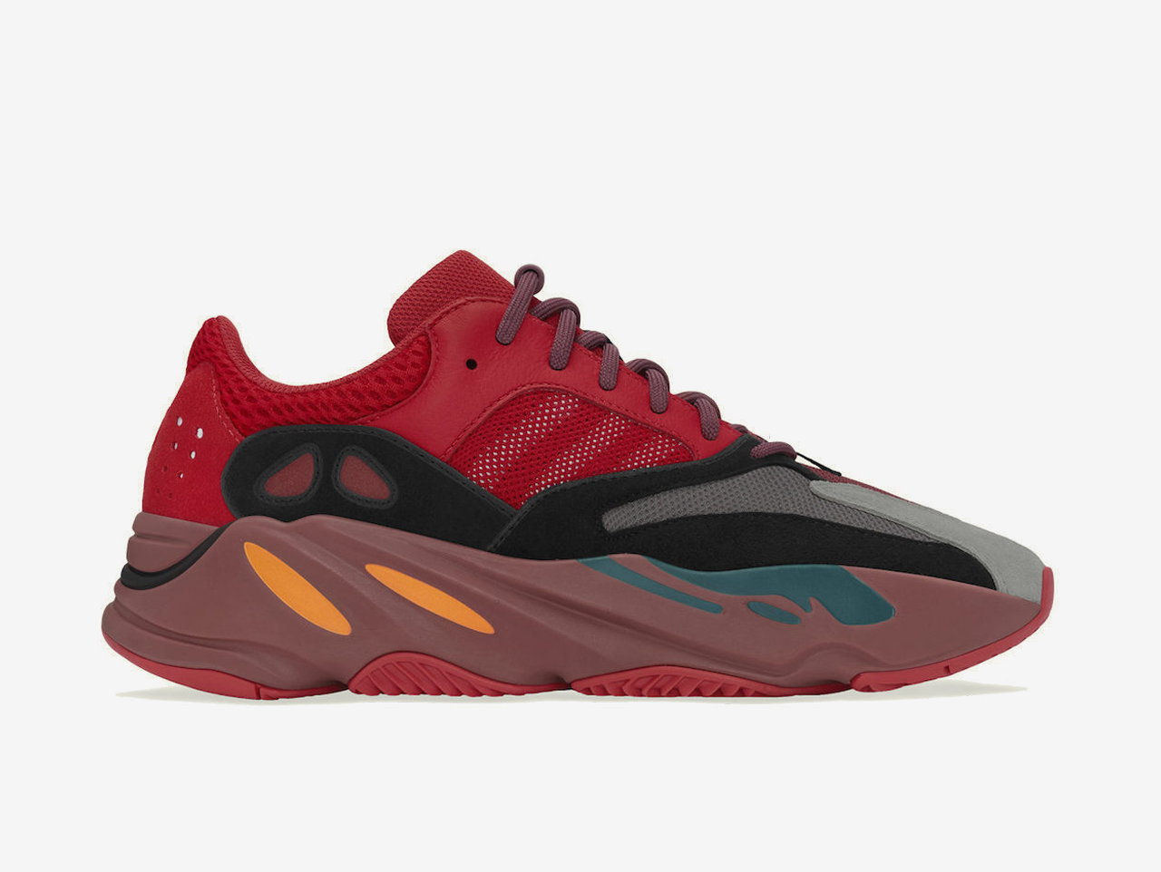 yeezy shoes red