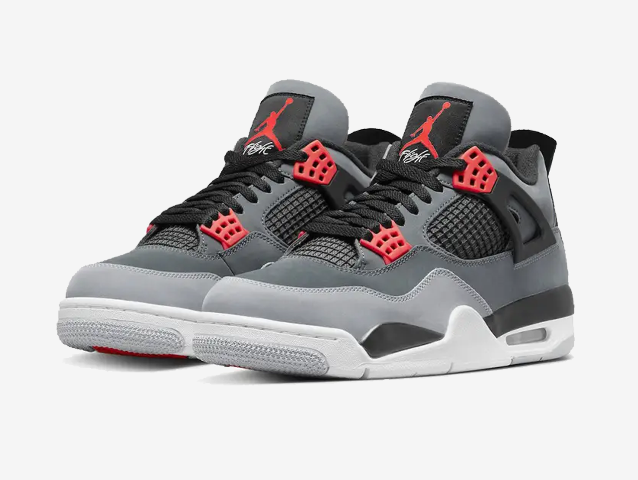 gray red jordans