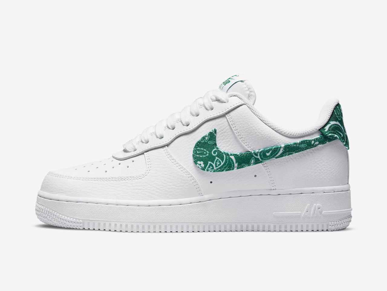 nike air force 1 low white and green