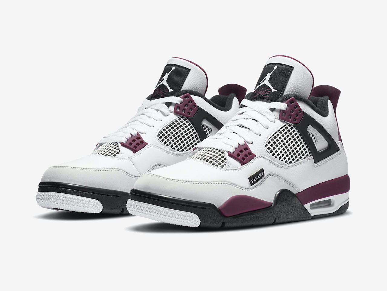 maroon and white jordan 4