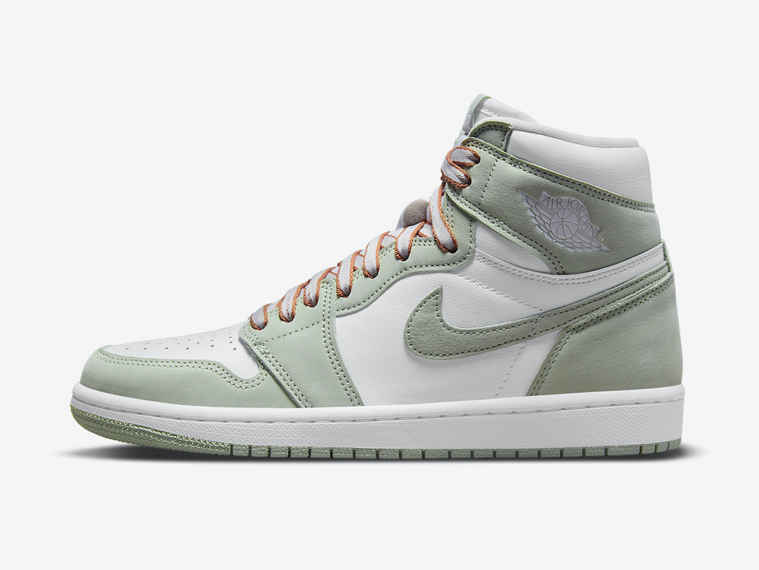 Exclusive Jordan 1 High shoes in a unique green colour way.