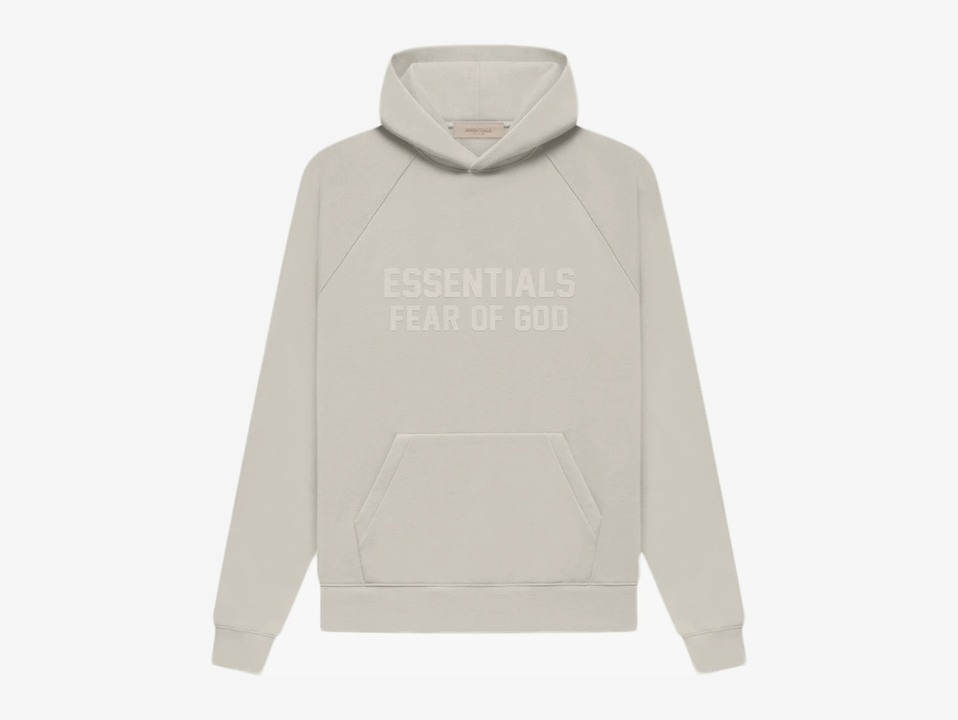 Classic Fear of God Hoodie in a smoke grey colour scheme.