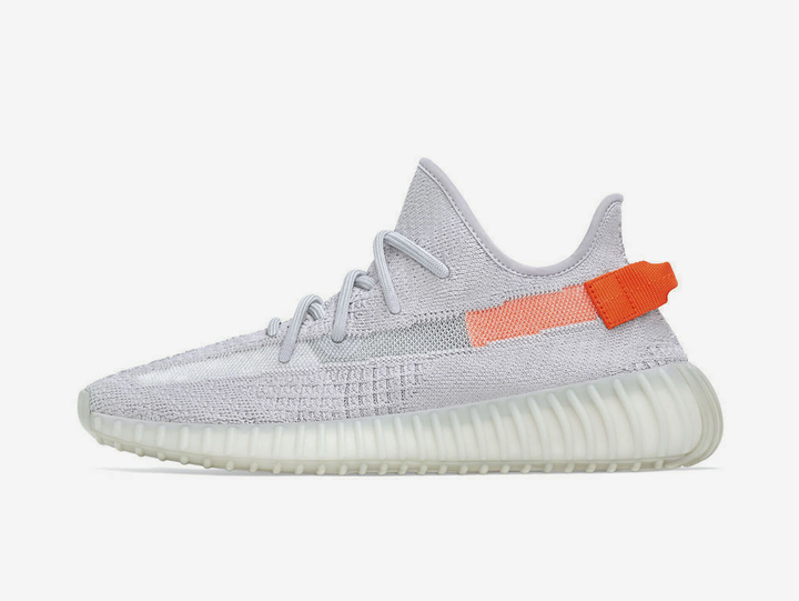 Classic and comfortable Yeezy shoes with a orange and grey colourway.