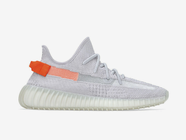 Classic and comfortable Yeezy shoes with a orange and grey colourway.