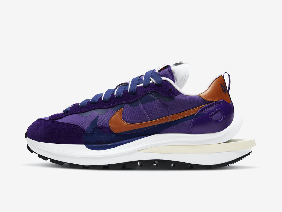 Exclusive Nike shoes with a unique purple colour scheme.